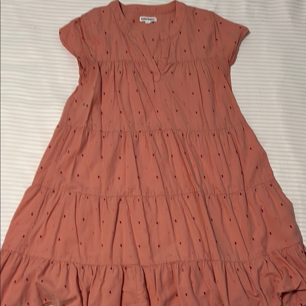 Roller Rabbit Orange and Pink Tiered Ruffled Sundress